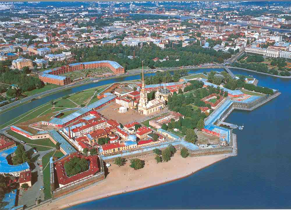 Петропавловская крепость - вид сверху